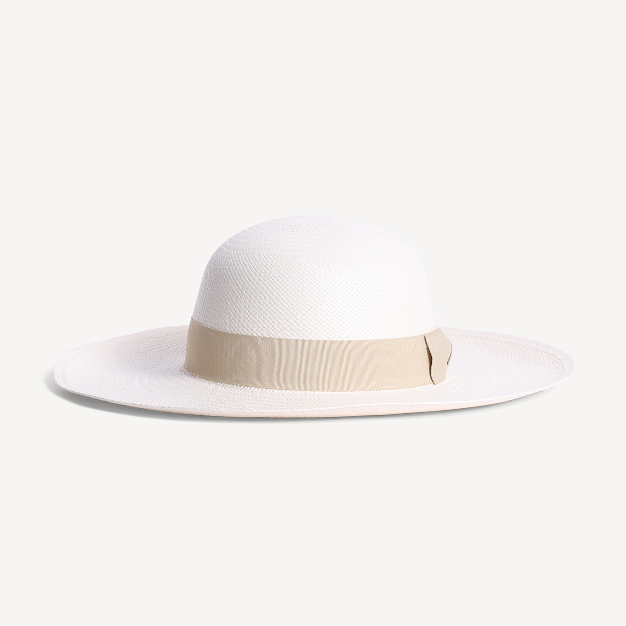 Brisa Panama Toquilla Straw - White with Cream Band