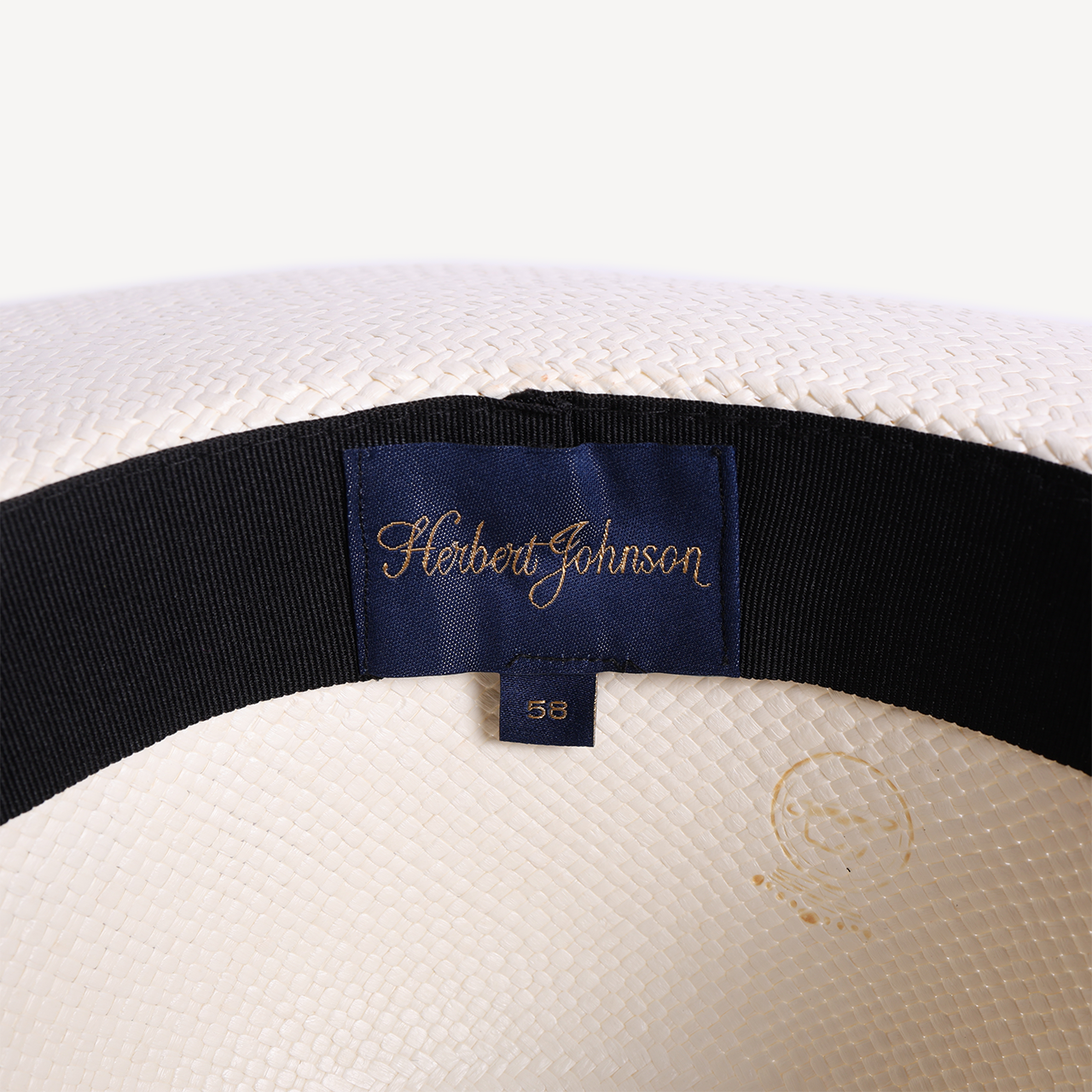 Brisa Panama Toquilla Straw - White with Cream Band