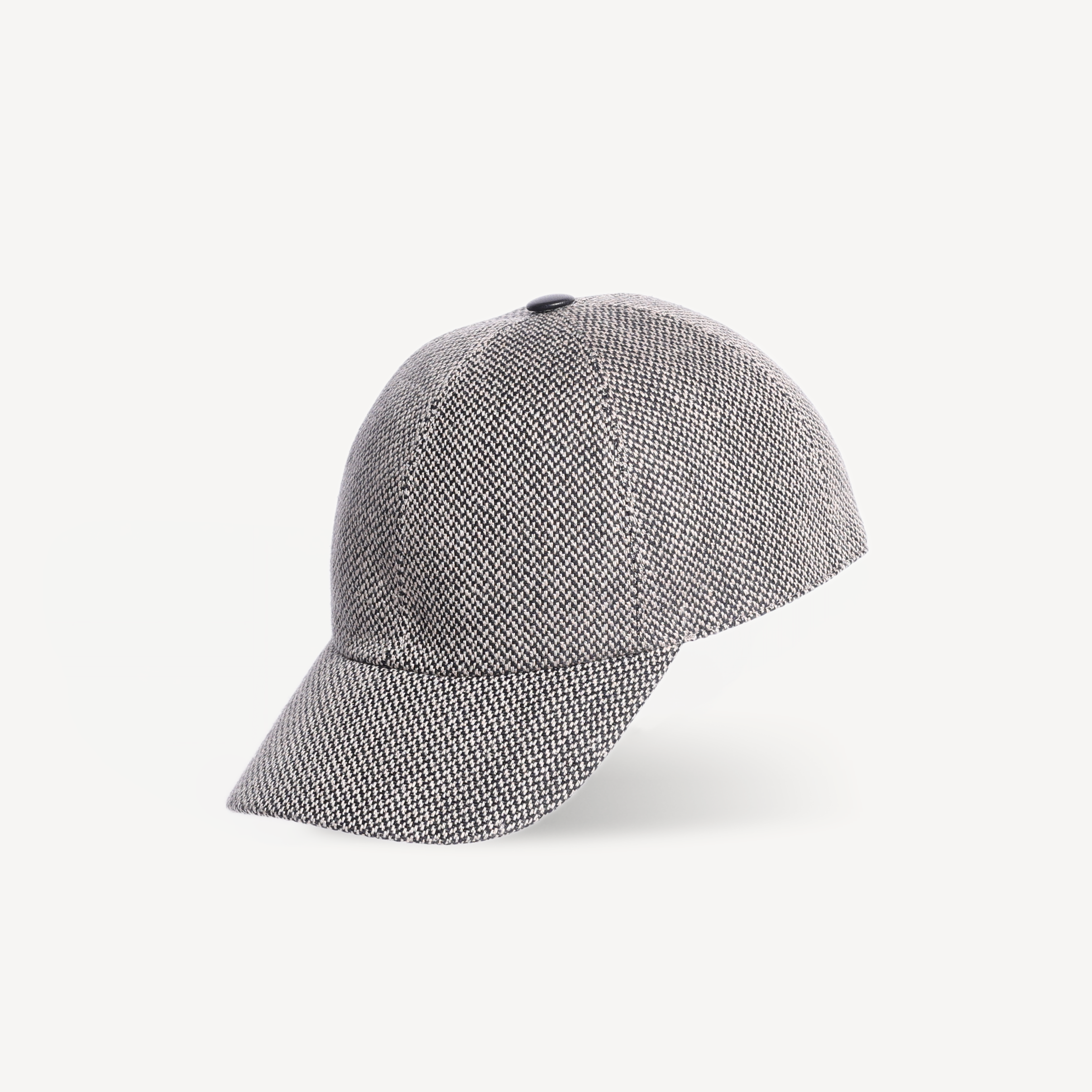 Baseball Cap - Black & White Canvas