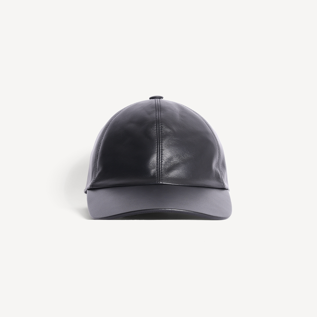 Baseball Cap - Black Leather