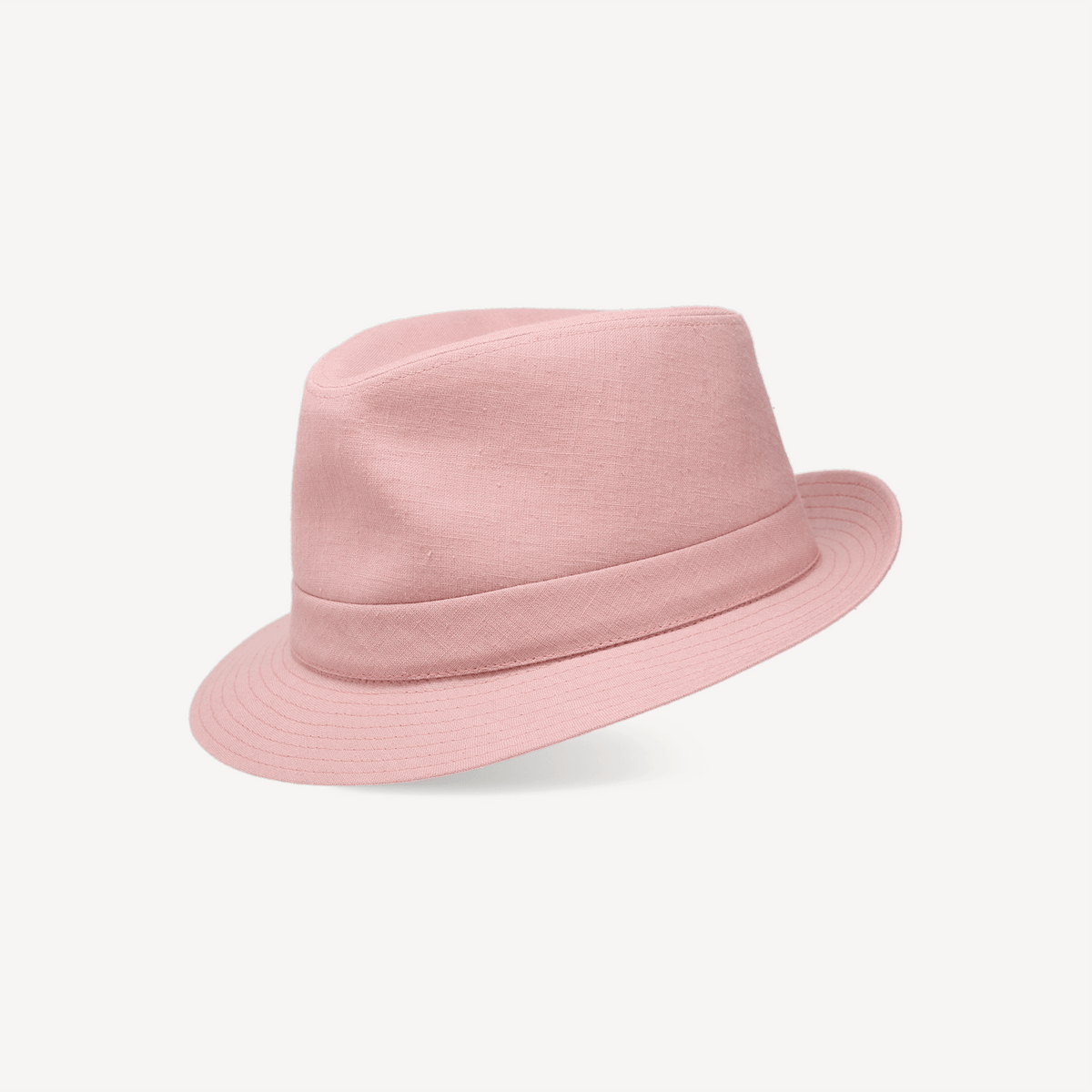 Linen Trilby - Dusty Pink Linen