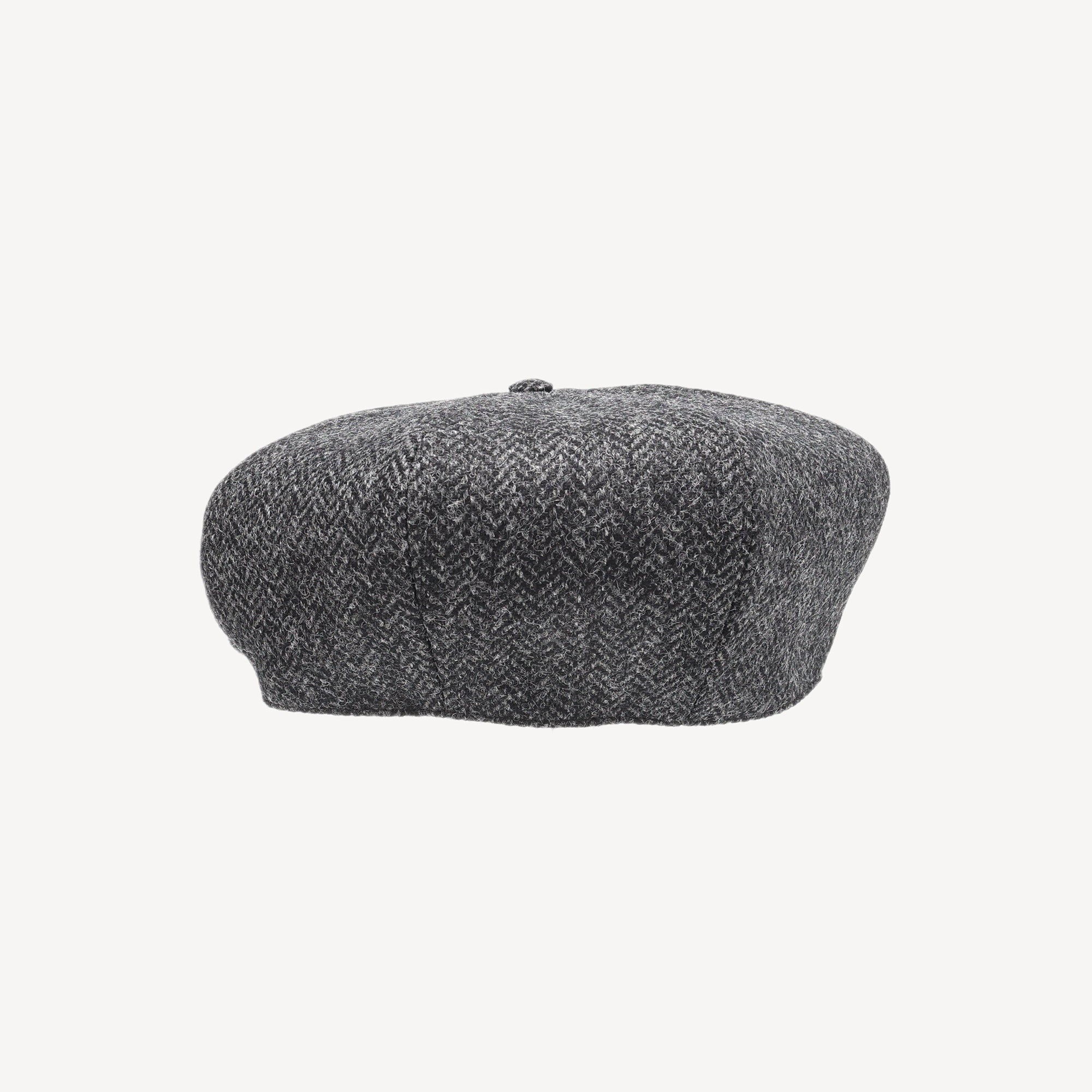 Bakerboy Cap - Dark Grey Herringbone