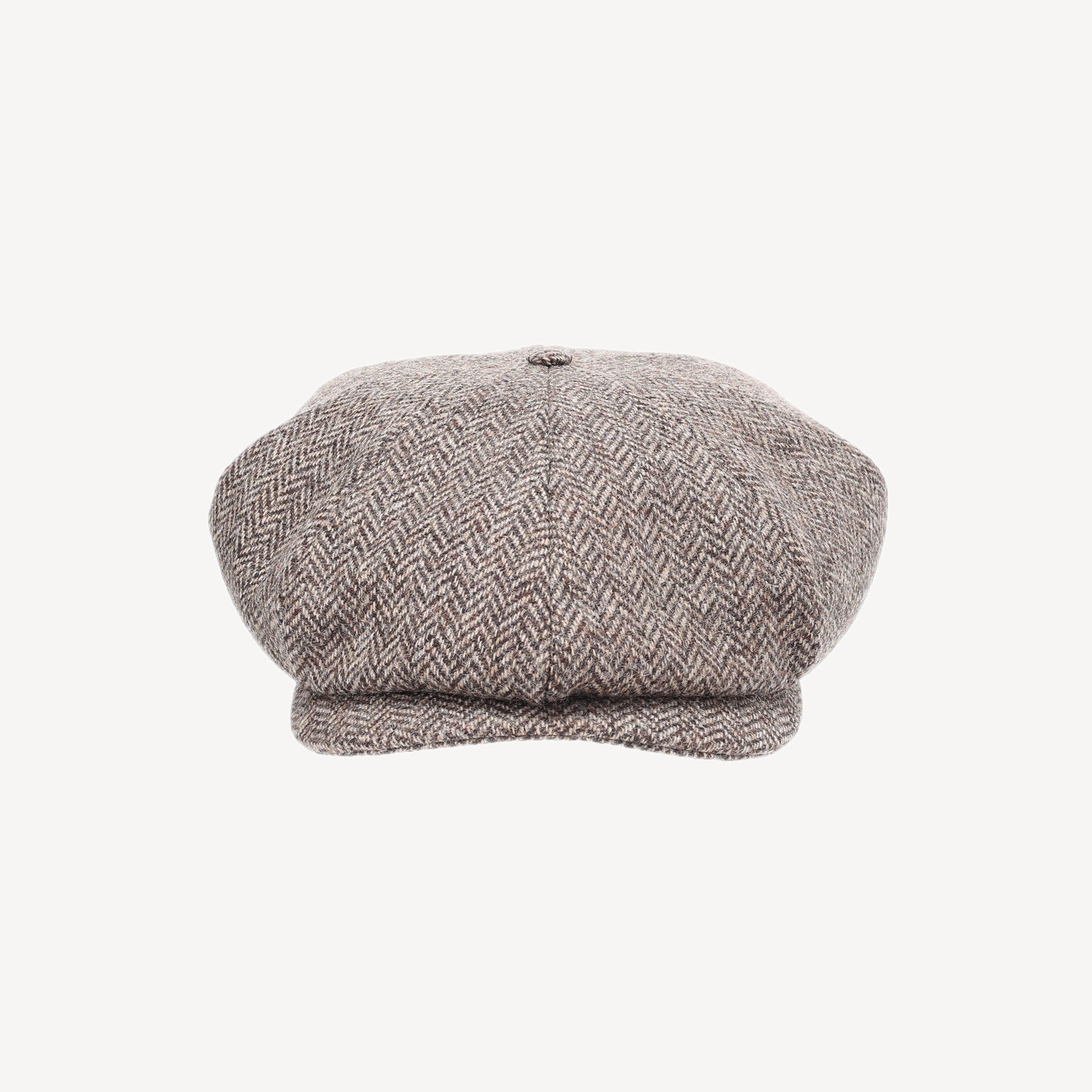 Bakerboy Cap - Oatmeal Herringbone