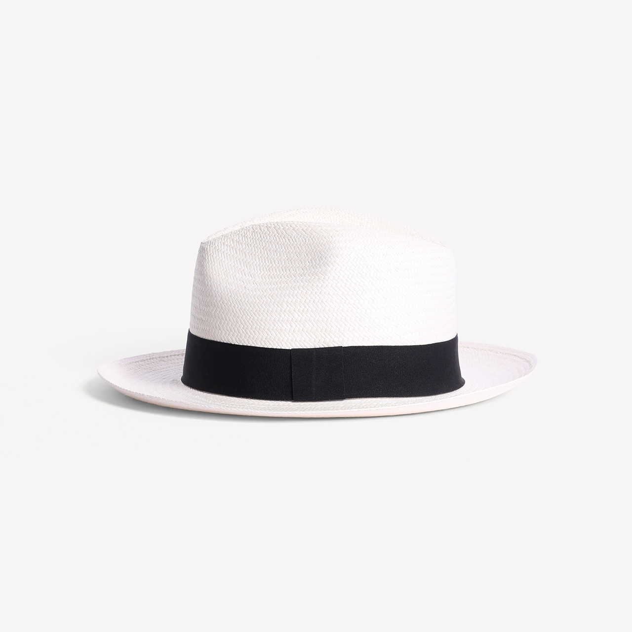 Panama Toquilla Straw - White with Black Band