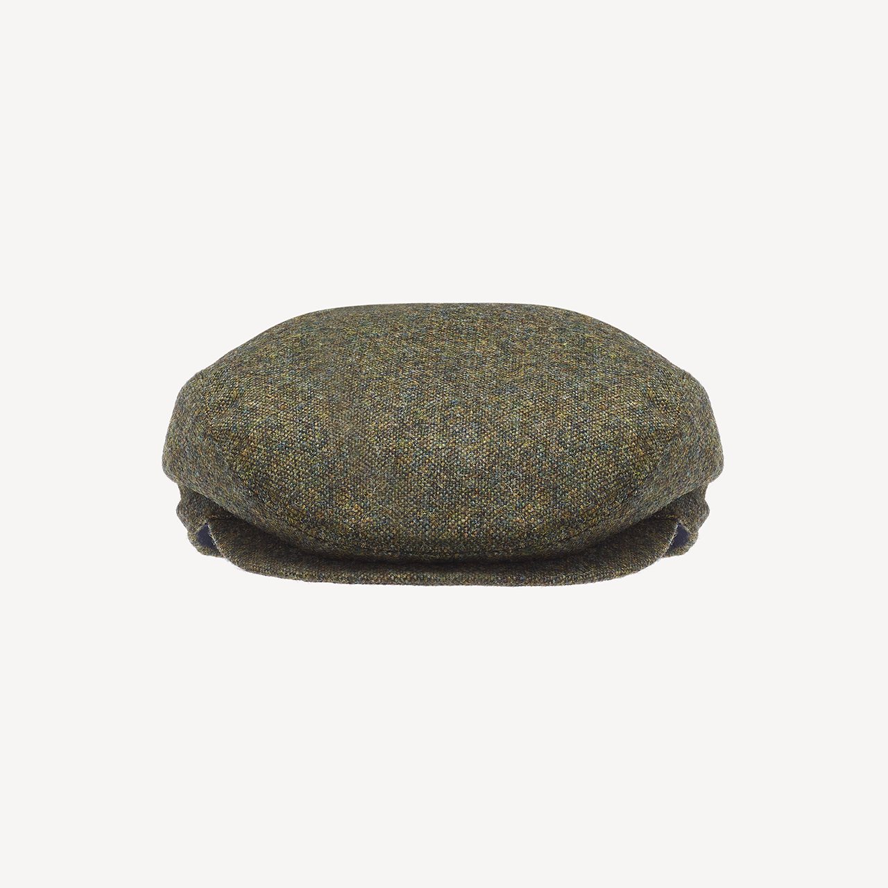 Slim Cap - Olive Melange Wool