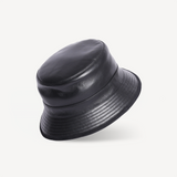 Bucket Hat - Black Leather