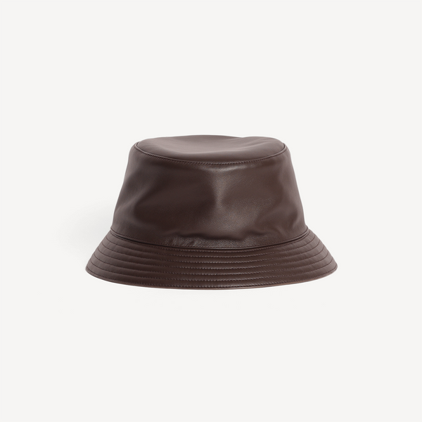 Bucket Hat - Brown Leather