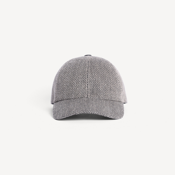 Baseball Cap - Black & White Canvas