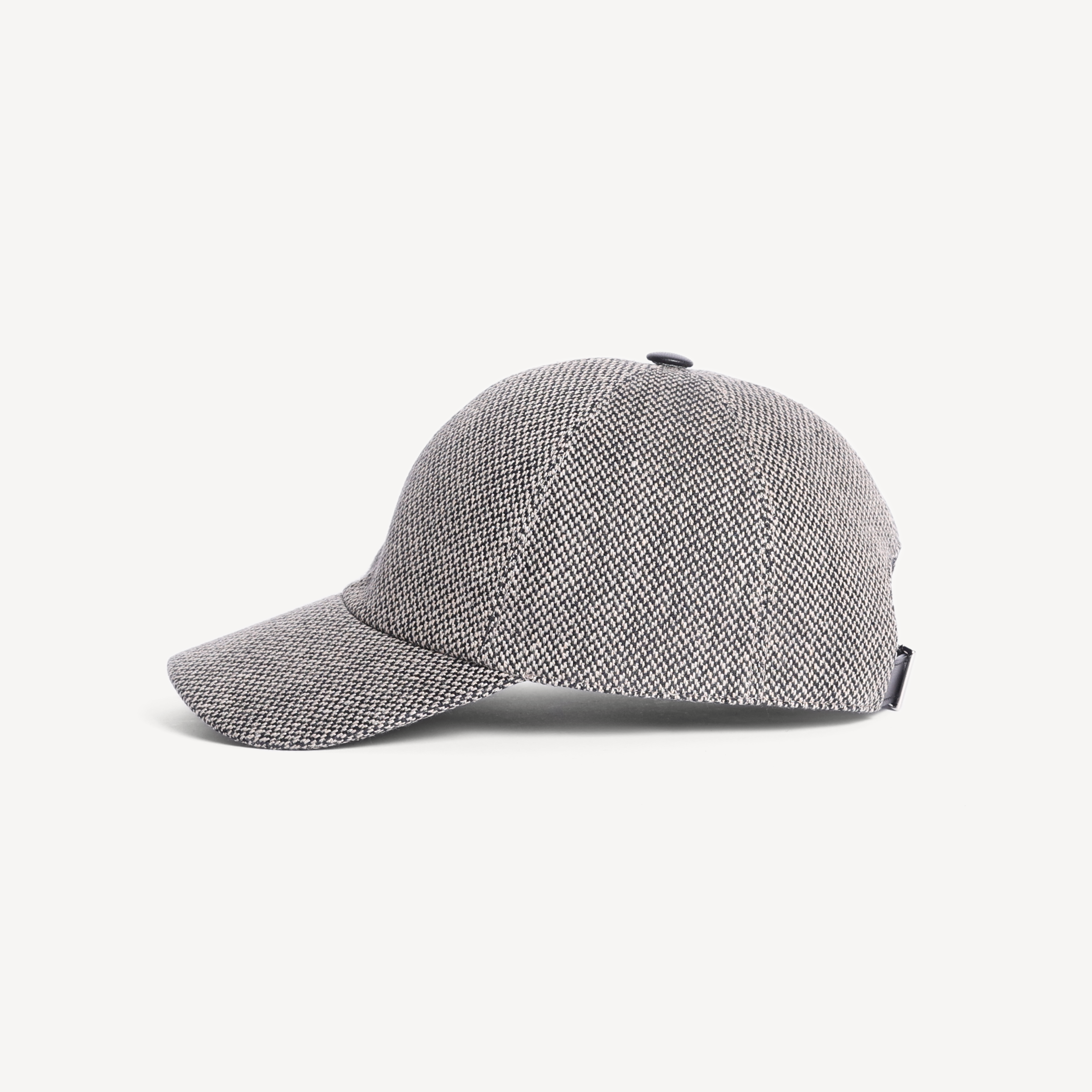 Baseball Cap - Black & White Canvas