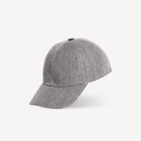 Baseball Cap - Black & White Canvas