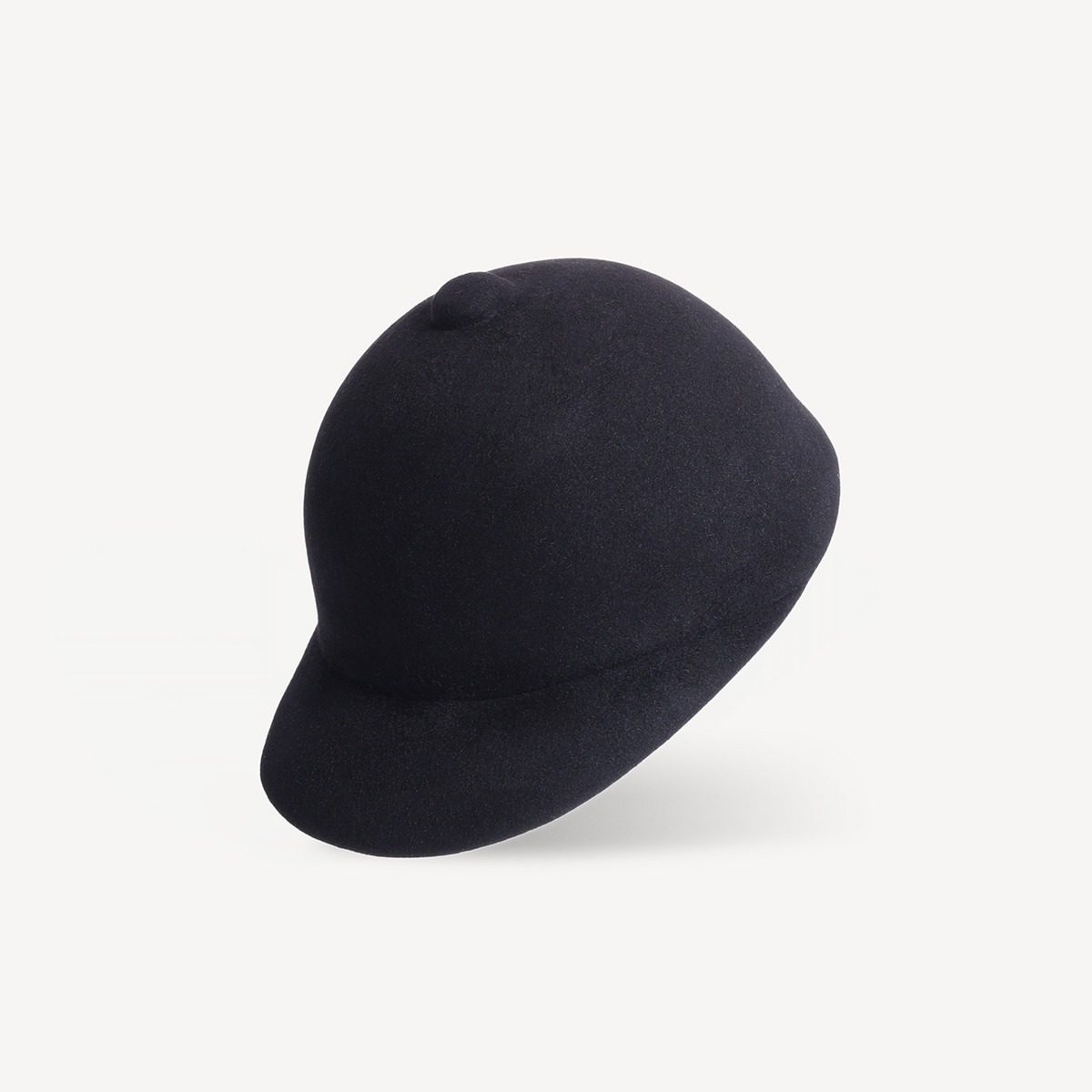 Vintage Basiquenti Black Felted Wool Equestrian Style Riding Cap Hat Vintage Equestrian Riding Hat - Etsy main image 2