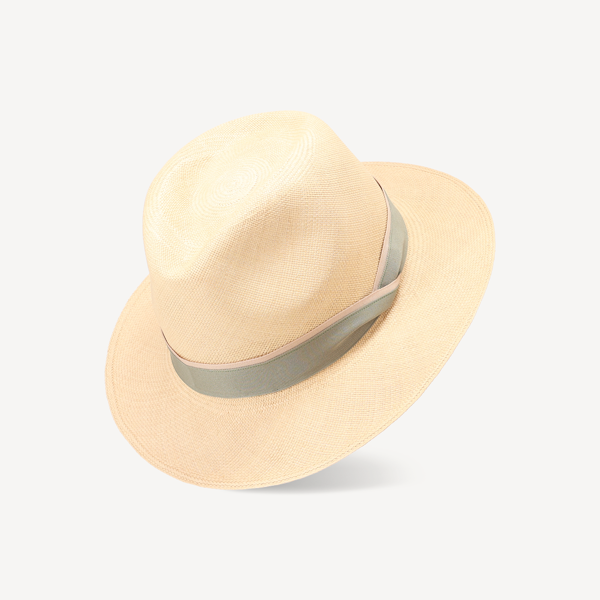 Toquilla Straw Teardrop Panama - Sage/Nude