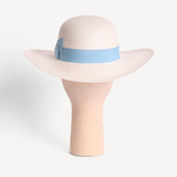 Brisa Panama Toquilla Straw - White with Light Blue Band