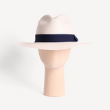 Panama Toquilla Straw - White with Navy Band