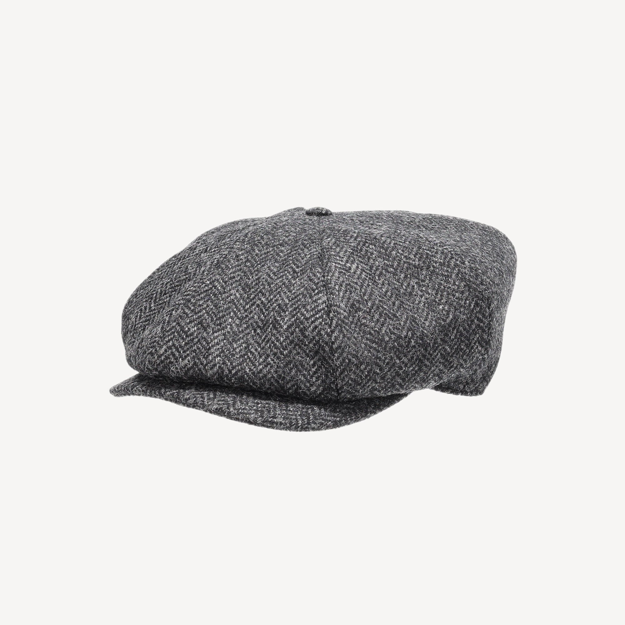 Baker Boy - Dark Grey Herringbone