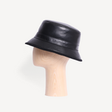 Bucket Hat - Black Leather