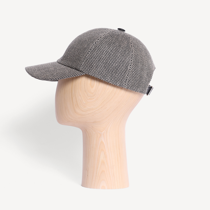 Baseball Cap - Black & White Canvas