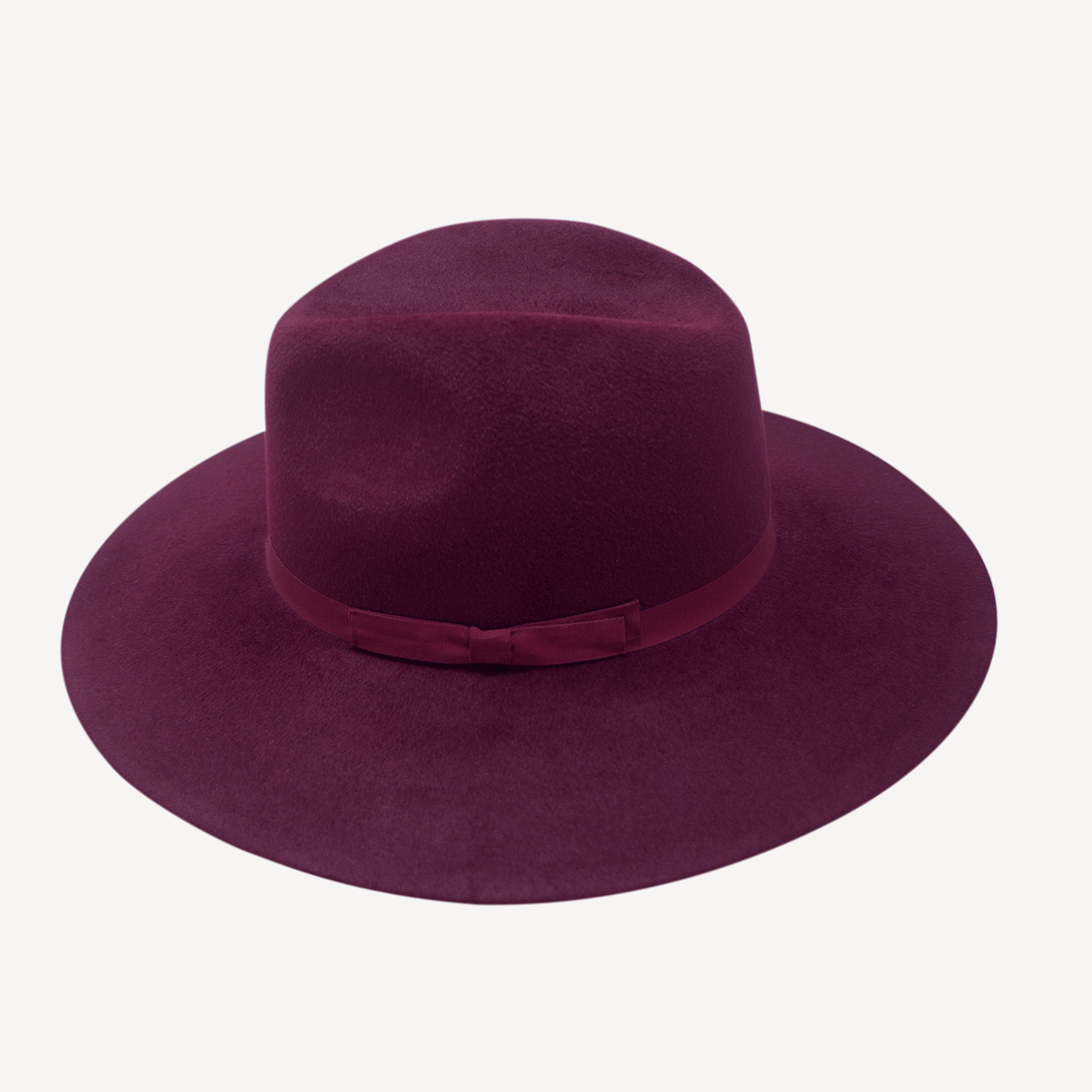 Grace Wide Down Brim Hat Bordeaux Velour Herbert Johnson