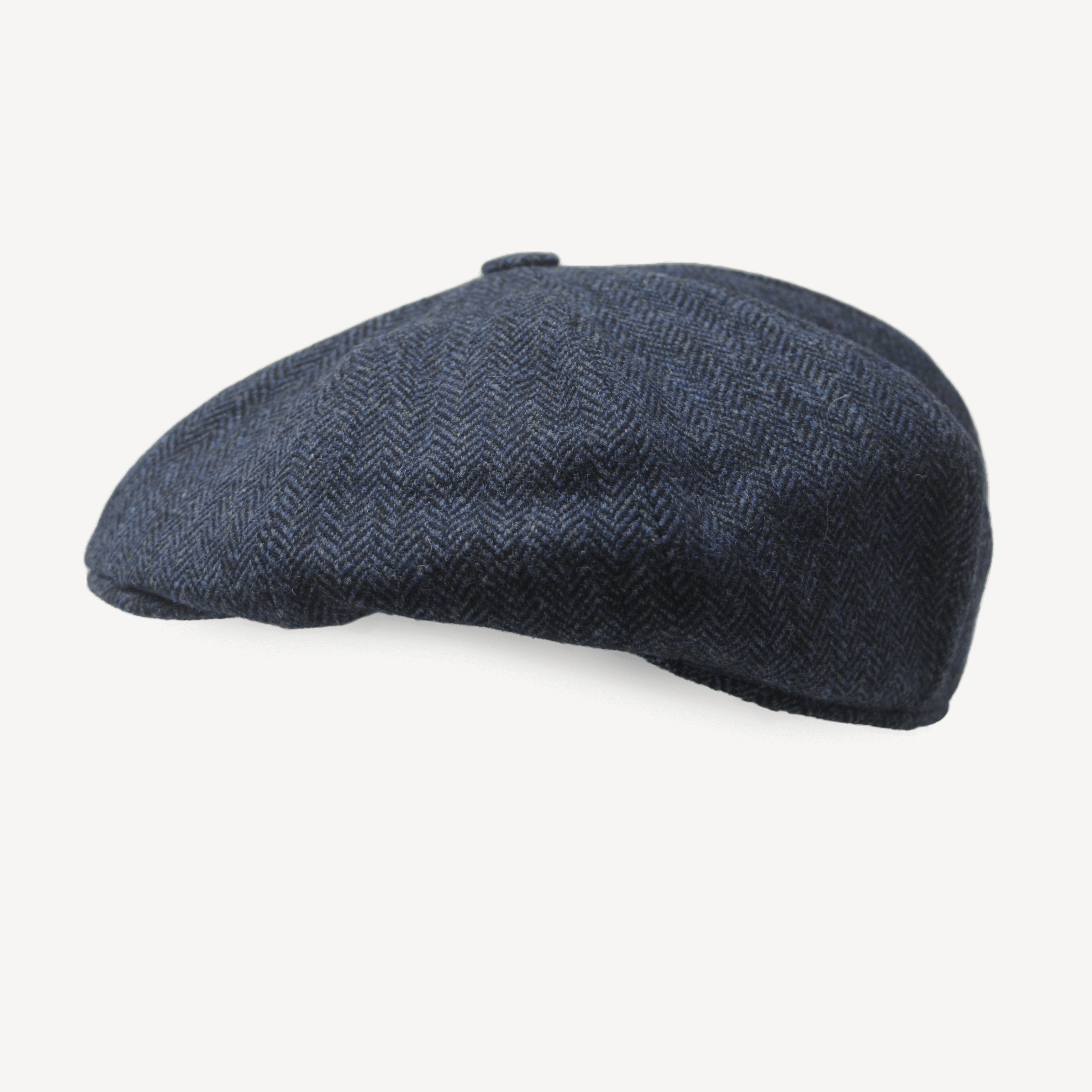 Newsboy Cap Navy Herringbone