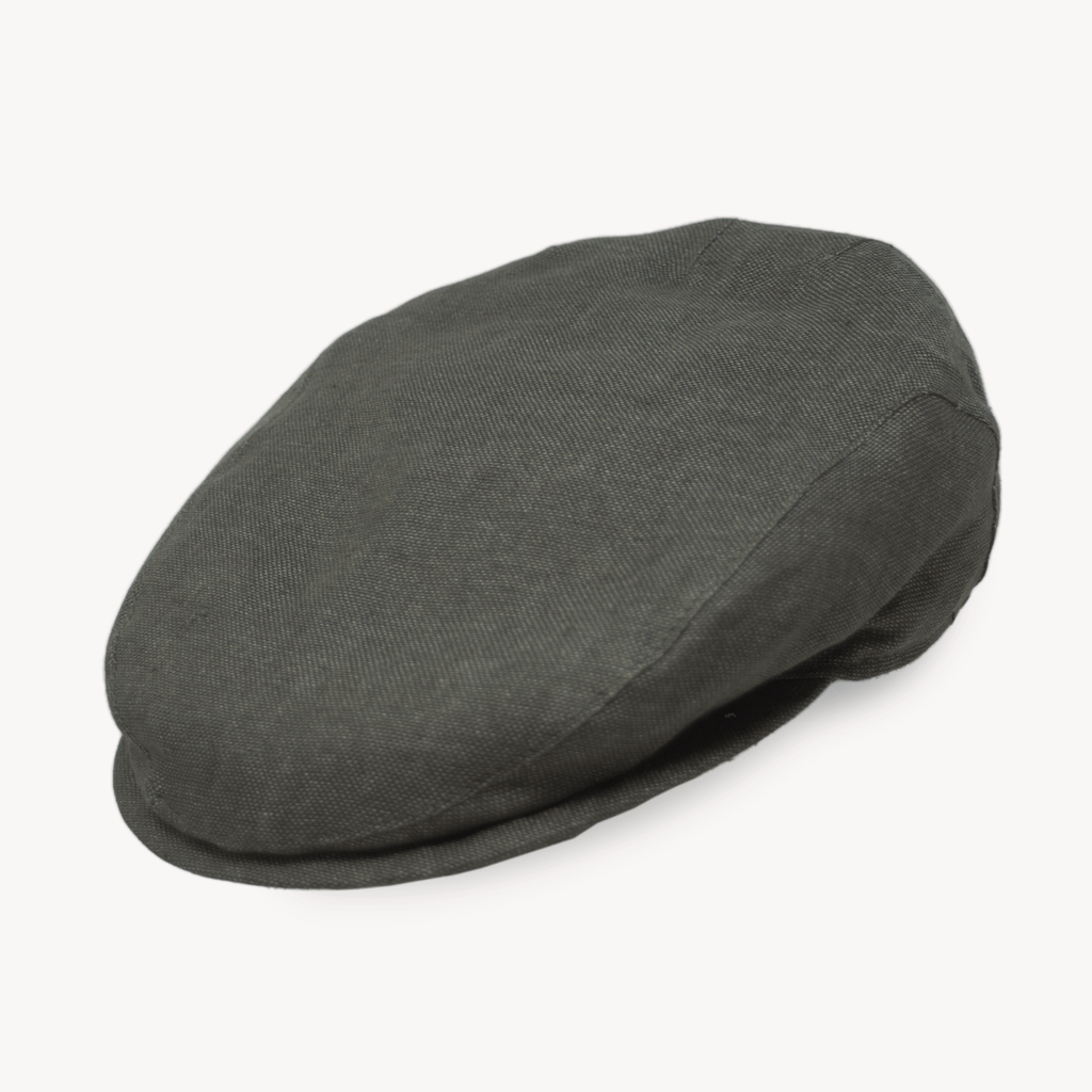 Hatman of Ireland Linen Flat Cap - Light Grey Flat Cap - Large - Slim Fit - 100% Irish Linen Cap Made in Ireland